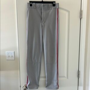 Champro youth large gray baseball pants with red piping
